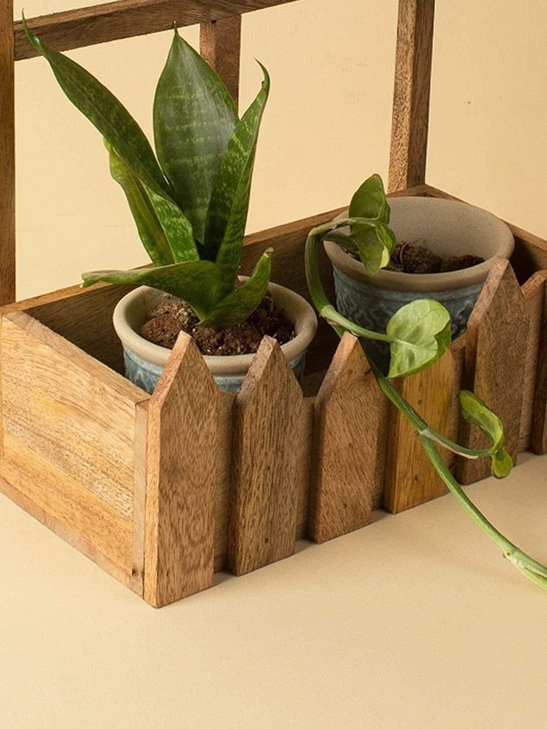 Wooden Hut Planter Holder - J.L.HOME DECOR