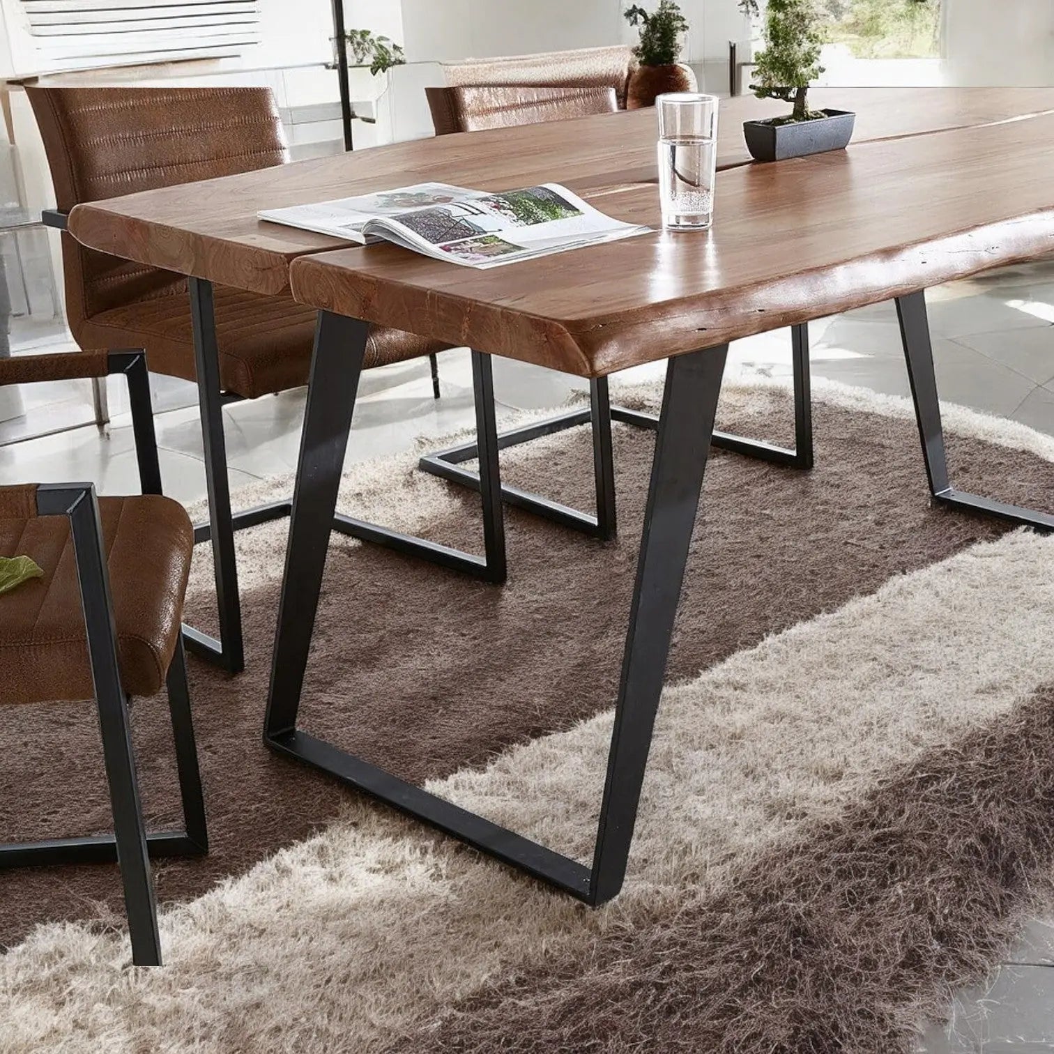 Wooden Live edge 6,8 Seater Dining Tables|dining set|dining table chairs|restaurant tables|restaurant tables and chairs|dining room chairs set of 6,8 seater dining table|dining room set with bench, Dinning Set  8 seater dining table jlhomedecor2021.myshopify.com