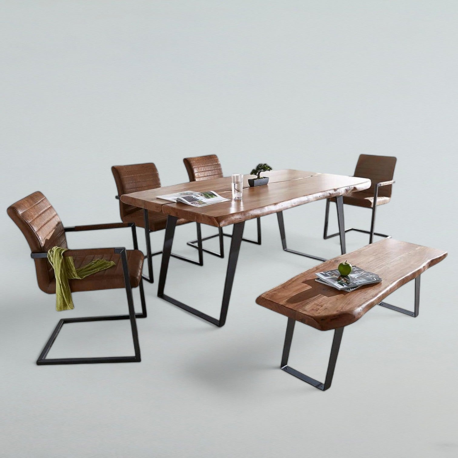 Expansive 8 seater dining table for large family gatherings or events.
