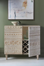 J.L.HOME DECOR Handcarved Jedaai Bar Cabinet - J.L.HOME DECOR