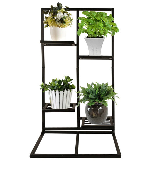 Black Iron 4 Pots Planter Stand - J.L.HOME DECOR