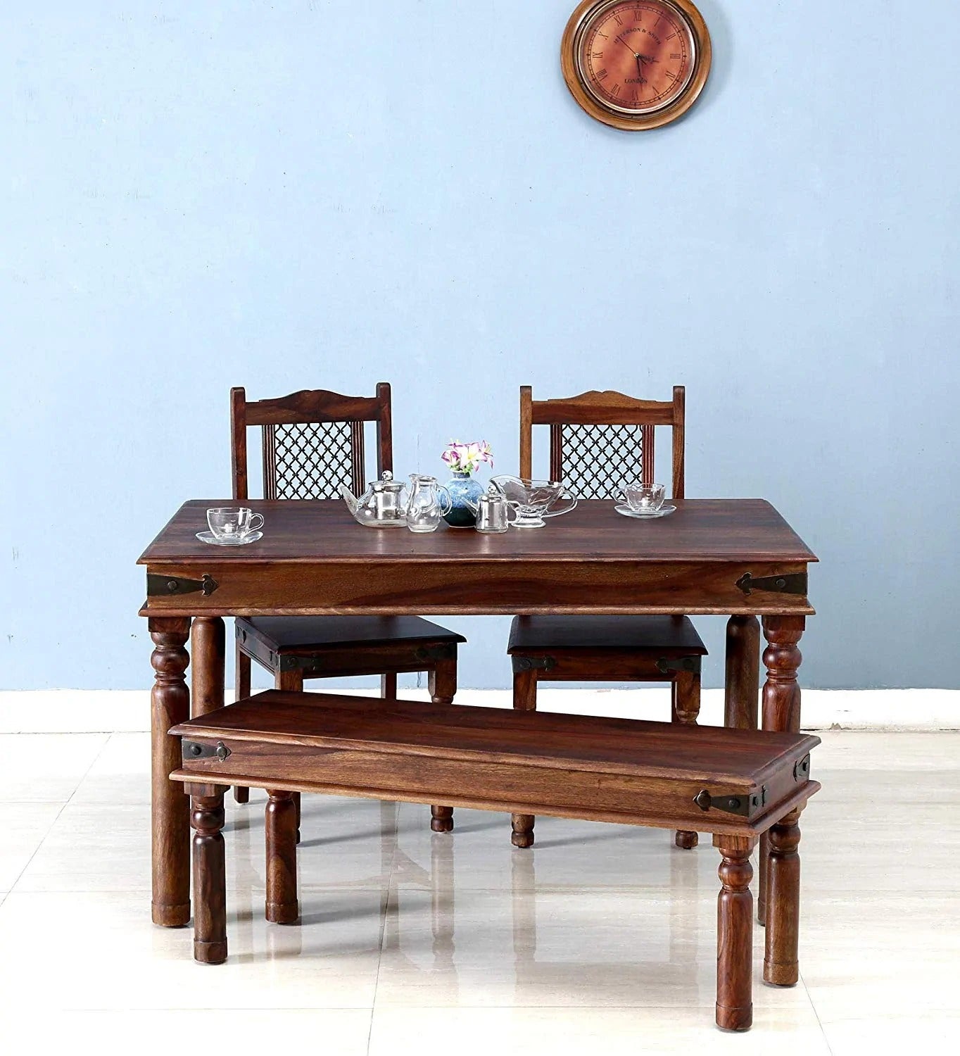 Jodhpur Solid Wood Six Seater Dining Set - J.L.HOME DECOR