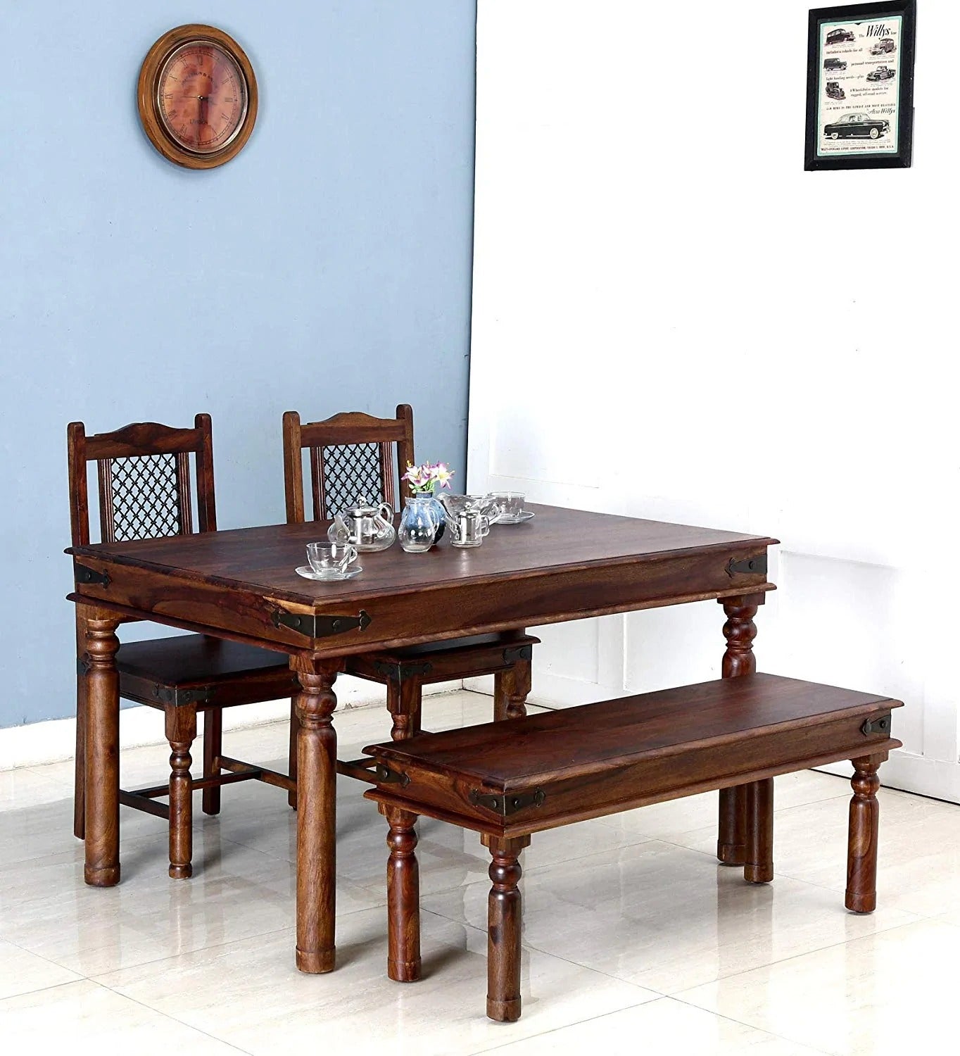 Jodhpur Solid Wood Six Seater Dining Set - J.L.HOME DECOR