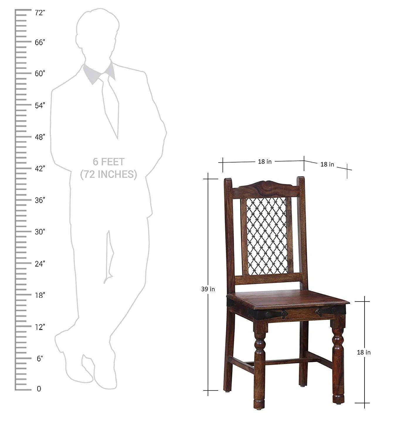 Jodhpur Solid Wood Six Seater Dining Set - J.L.HOME DECOR