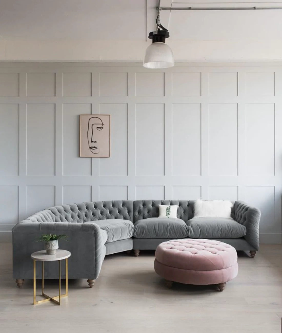 Theseus Chesterfield Corner Sofa - J.L.HOME DECOR