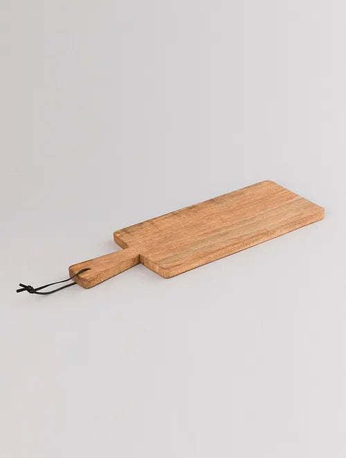 Brown Mango Wood And Enamel Chopping Board (L-19in, W-7in, H-0.5in) - J.L.HOME DECOR