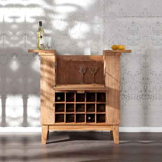 Bottled Up Bar Cabinet in Solid Wood - J.L.HOME DECOR