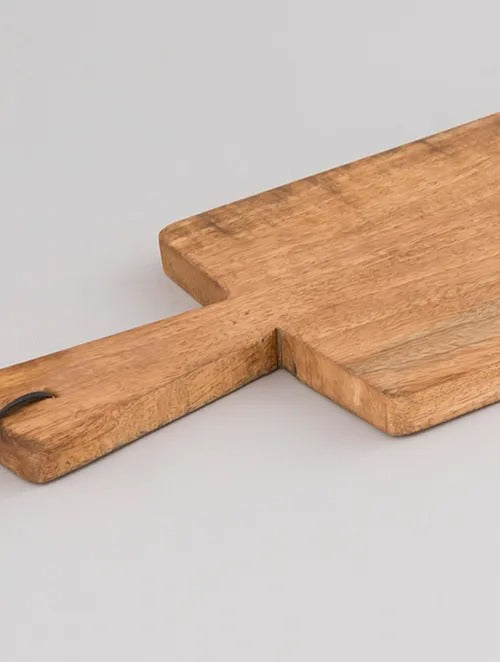 Brown Mango Wood And Enamel Chopping Board (L-19in, W-7in, H-0.5in) - J.L.HOME DECOR