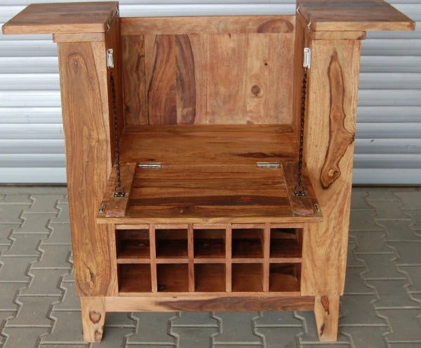 Bottled Up Bar Cabinet in Solid Wood - J.L.HOME DECOR