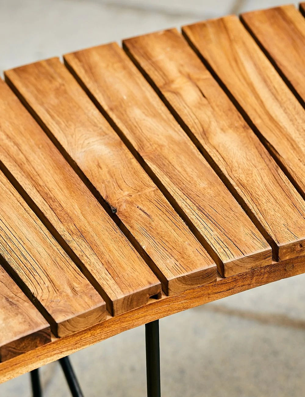 Wooden Firepit Bench - J.L.HOME DECOR