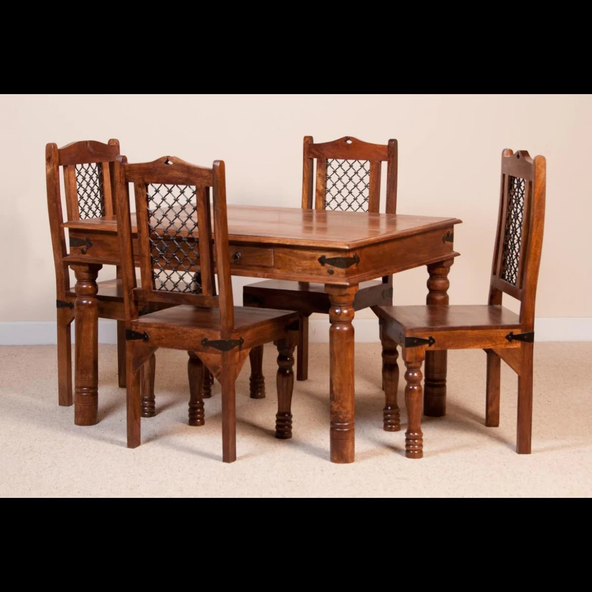 Jodhpur Solid Wood Six Seater Dining Set - J.L.HOME DECOR