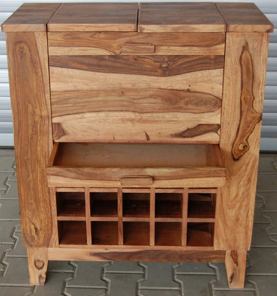 Bottled Up Bar Cabinet in Solid Wood - J.L.HOME DECOR