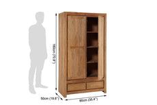 Solid Wood Voted Wardrobe - J.L.HOME DECOR