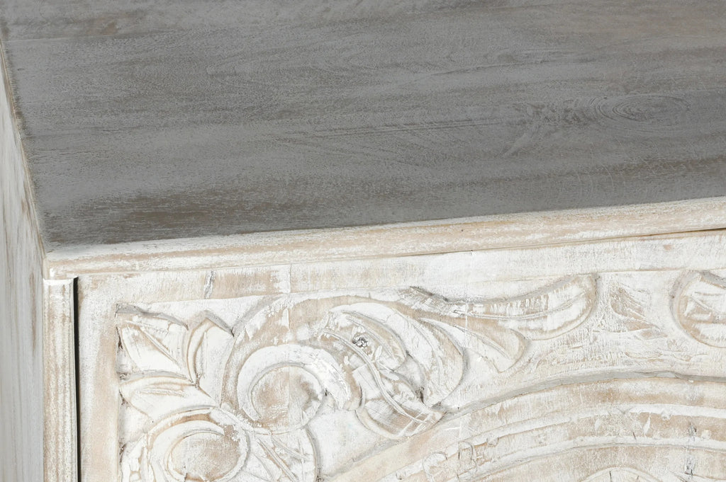 Carved 3 Door Buffet Sideboard in Solid Hard Wood - J.L.HOME DECOR