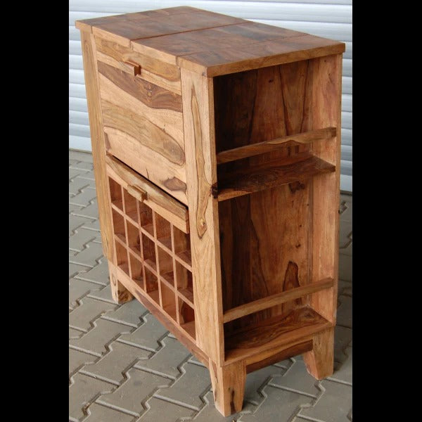 Bottled Up Bar Cabinet in Solid Wood - J.L.HOME DECOR
