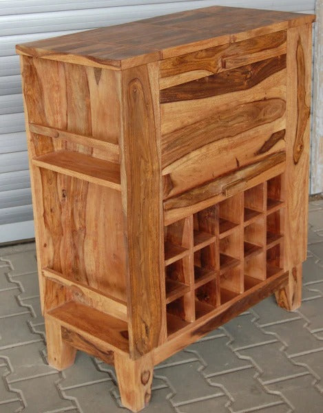 Bottled Up Bar Cabinet in Solid Wood - J.L.HOME DECOR