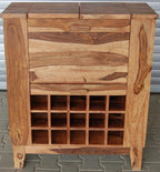 Bottled Up Bar Cabinet in Solid Wood - J.L.HOME DECOR