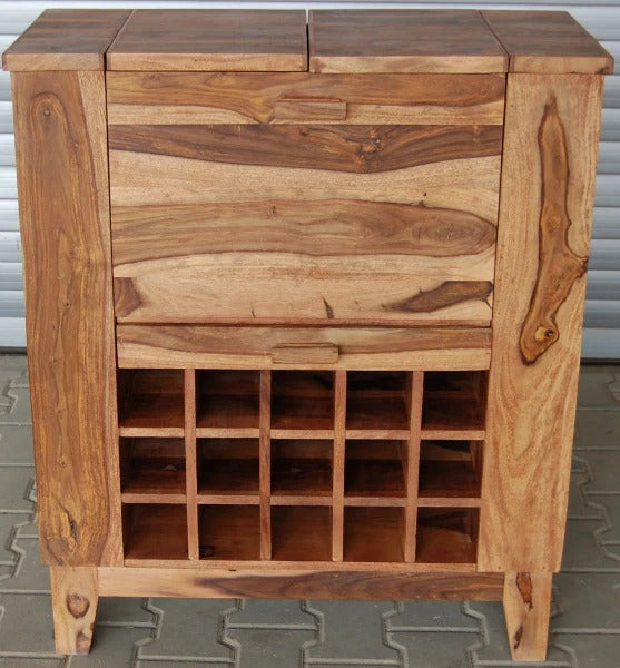 Bottled Up Bar Cabinet in Solid Wood - J.L.HOME DECOR