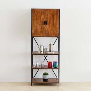 Mango Wood Bar Cabinet - Brown - J.L.HOME DECOR