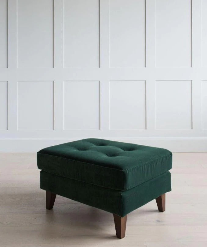 Caesar Button and Stud Footstool - J.L.HOME DECOR