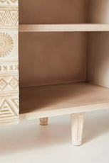 Vintage Carved Mango Wood Sideboard Whitewash - J.L.HOME DECOR