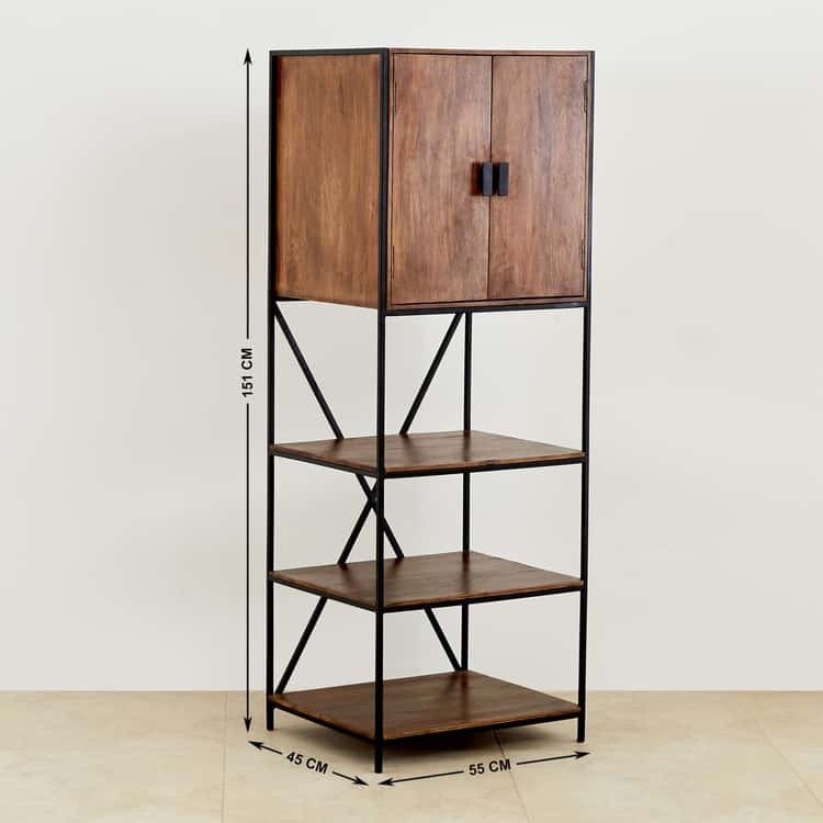 Mango Wood Bar Cabinet - Brown - J.L.HOME DECOR