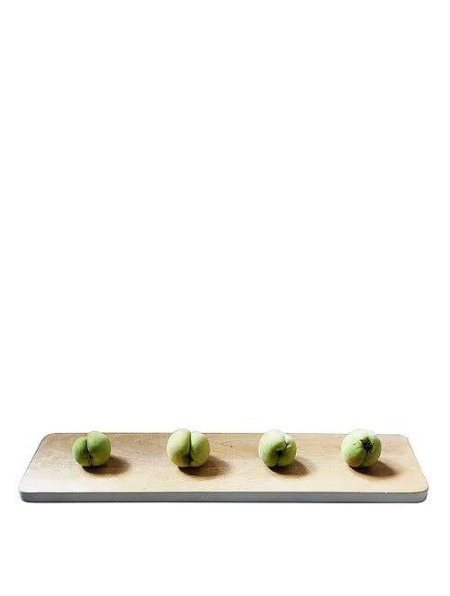 Natural White Wood Chopping Board Cum Server (L- 20.8in, W- 6.8in, H- 1in) - J.L.HOME DECOR