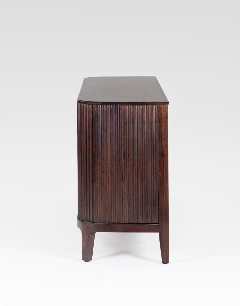 Vintage Flute Mango Wood Sideboard Cabinet - J.L.HOME DECOR