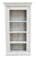 Hand Carved Wooden Bookshelf - J.L.HOME DECOR