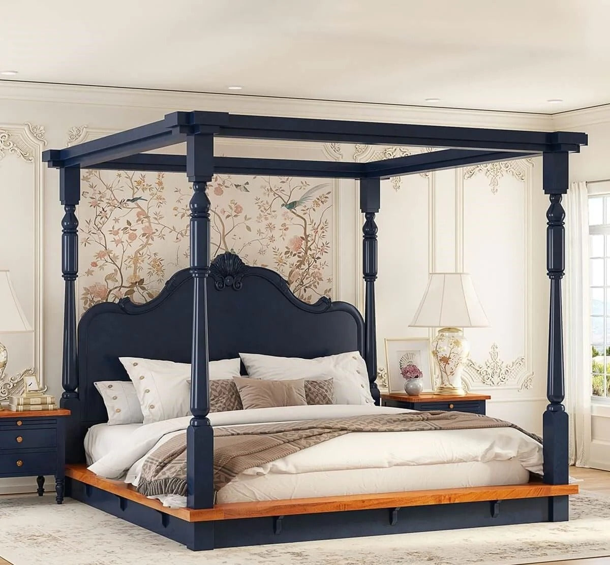 Florentina Poster Bed - J.L.HOME DECOR