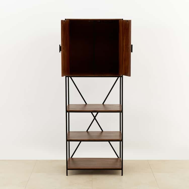 Mango Wood Bar Cabinet - Brown - J.L.HOME DECOR