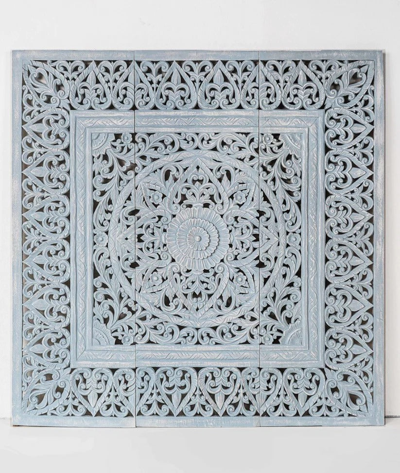 Distressed Blue Headboard - J.L.HOME DECOR