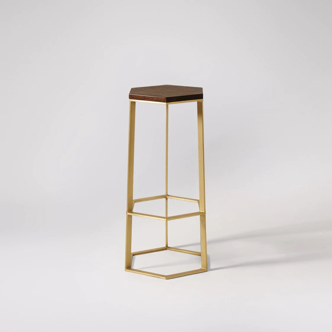 Bar stool made of solid mango wood and iron - J.L.HOME DECOR