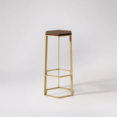 Bar stool made of solid mango wood and iron - J.L.HOME DECOR