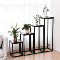 Designer Box type metal plant stand | Pack of 4 - J.L.HOME DECOR