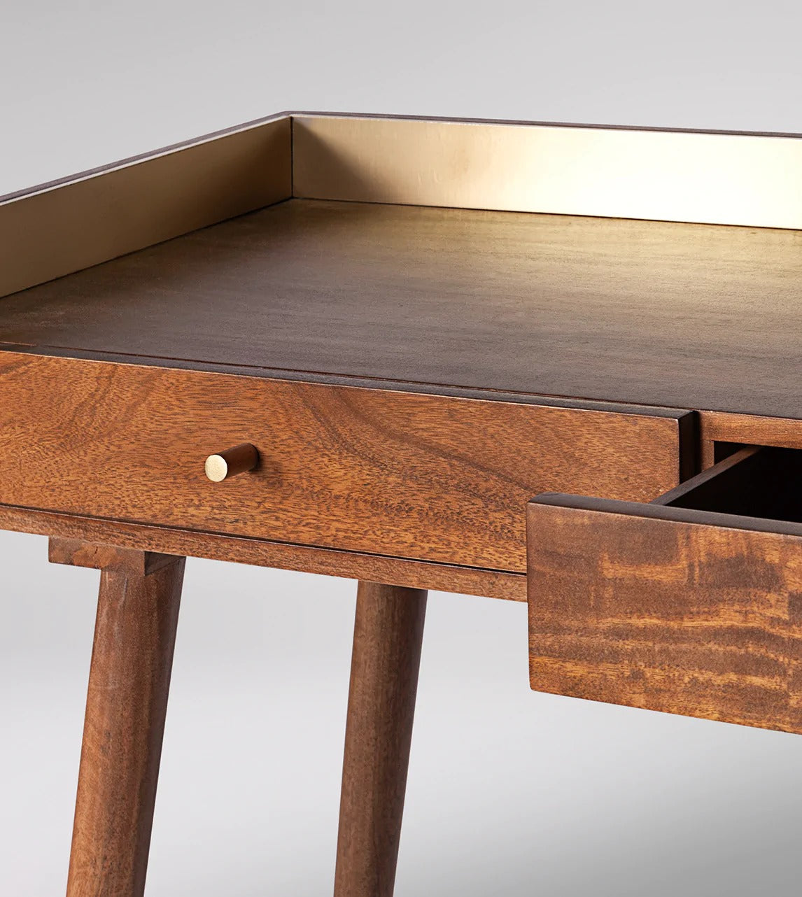 Diana Retro Gold Trimmed Desk - J.L.HOME DECOR