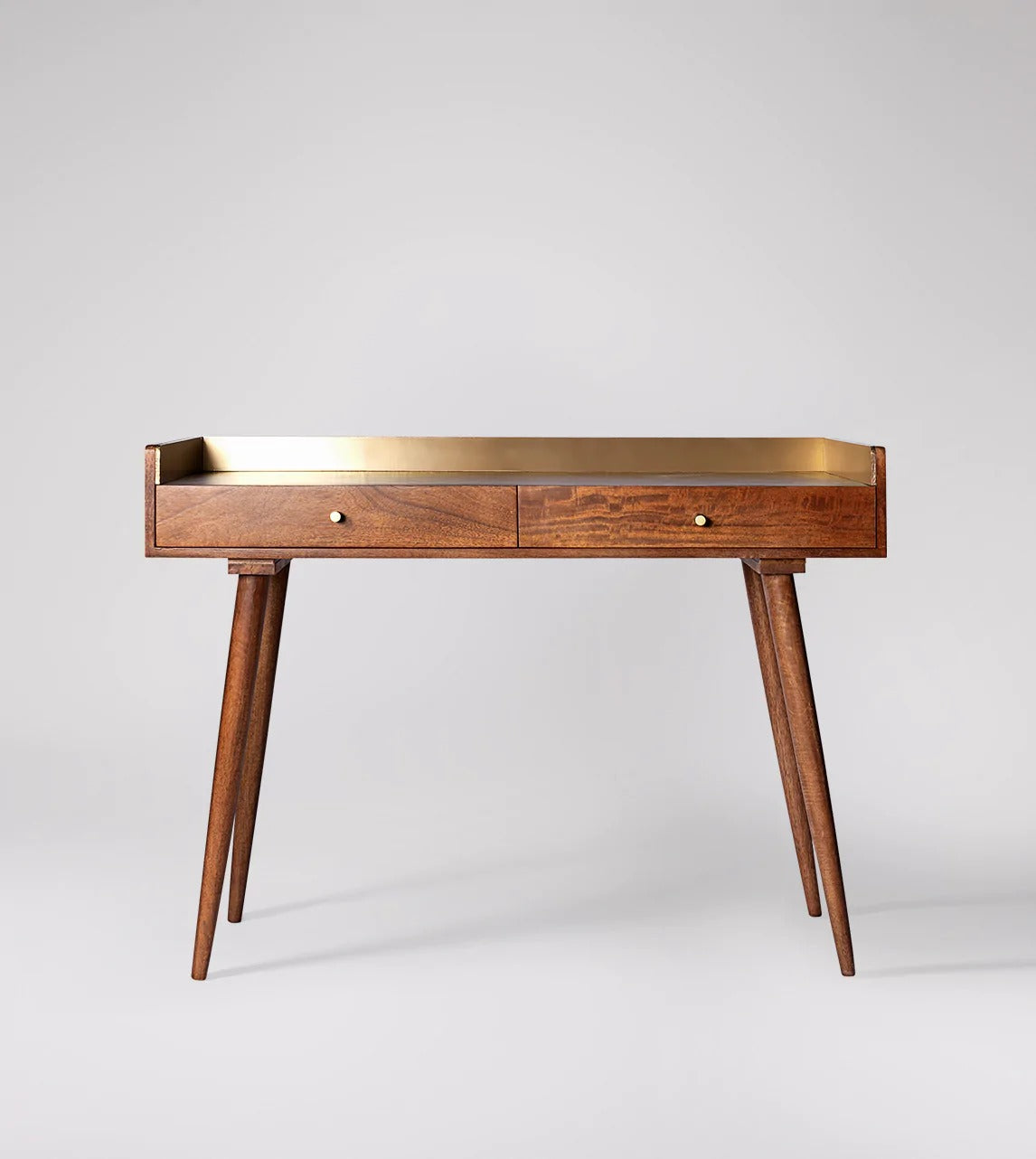 Diana Retro Gold Trimmed Desk - J.L.HOME DECOR