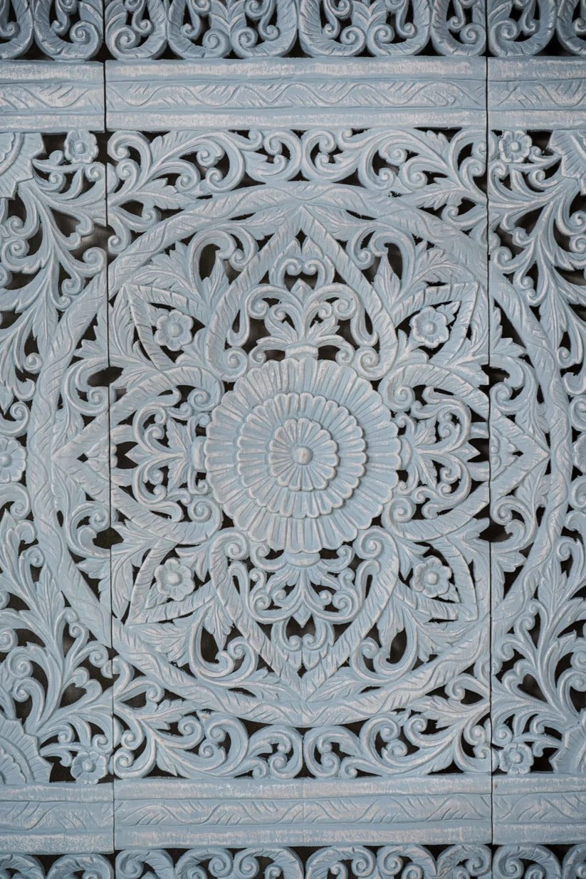 Distressed Blue Headboard - J.L.HOME DECOR