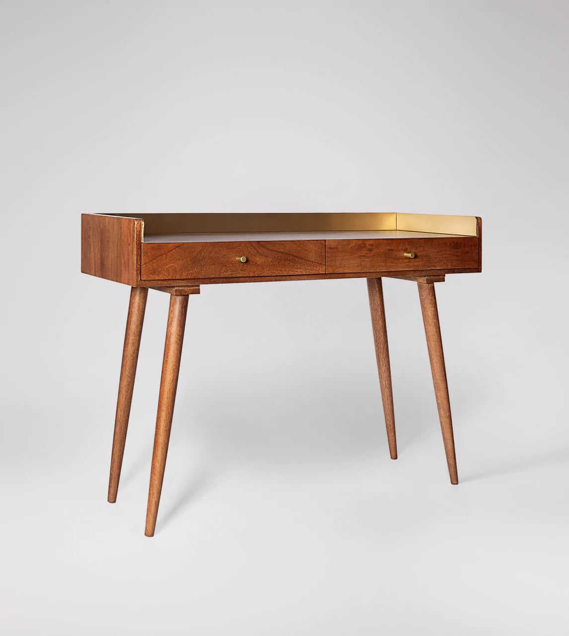 Diana Retro Gold Trimmed Desk - J.L.HOME DECOR