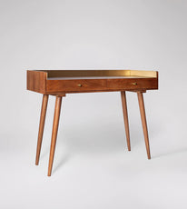 Diana Retro Gold Trimmed Desk - J.L.HOME DECOR