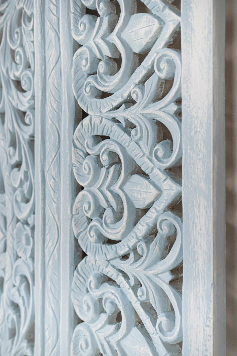 Distressed Blue Headboard - J.L.HOME DECOR