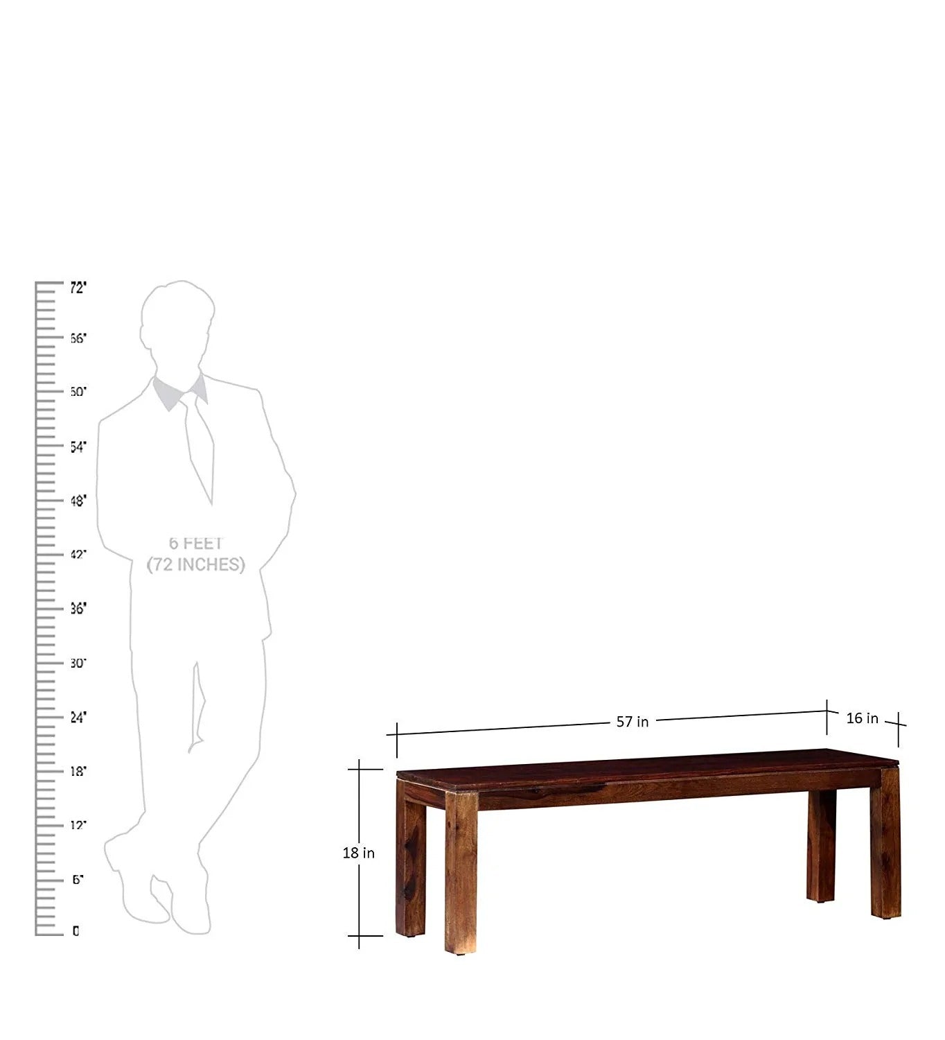 Teen Panti Six Seater Solid Wood Dining Set - J.L.HOME DECOR