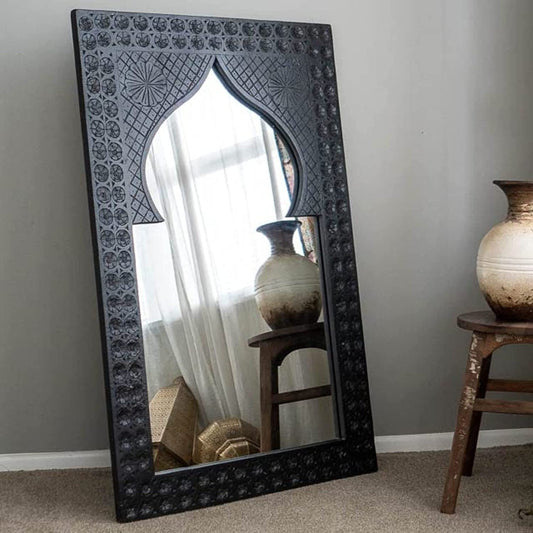 Rustic Carved Large Mirror Frame - J.L.HOME DECOR