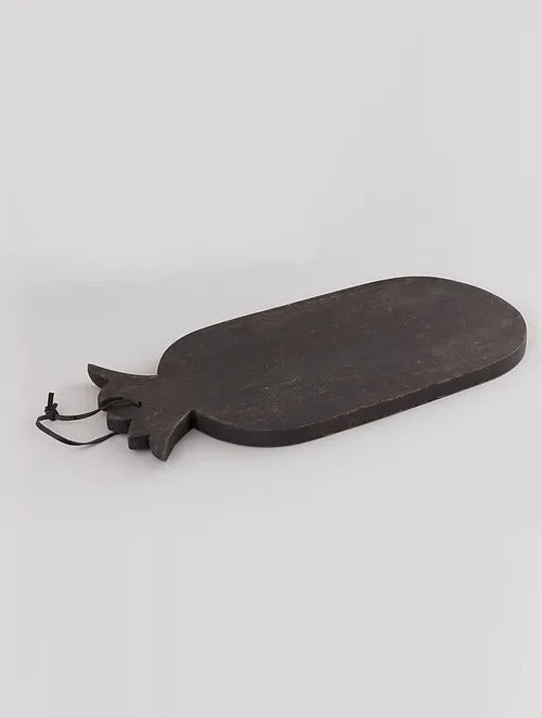 Brown Mango Wood And Enamel Pine Chopping Board (L-16.5in, W-7.5in, H-1in) - J.L.HOME DECOR