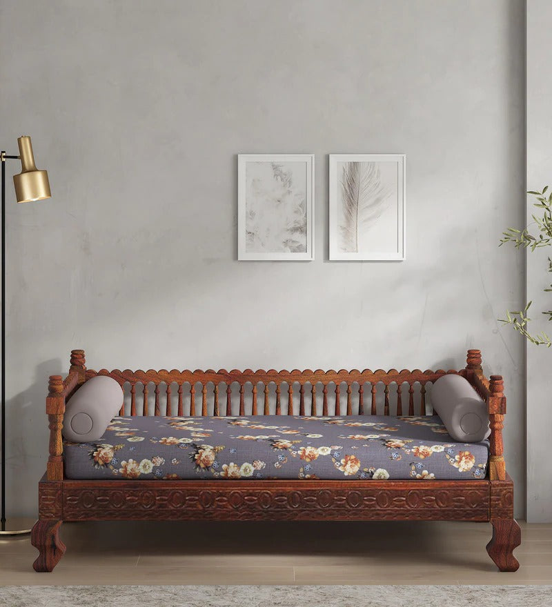 Solid Wood Day Bed in Honey Oak Finish - J.L.HOME DECOR