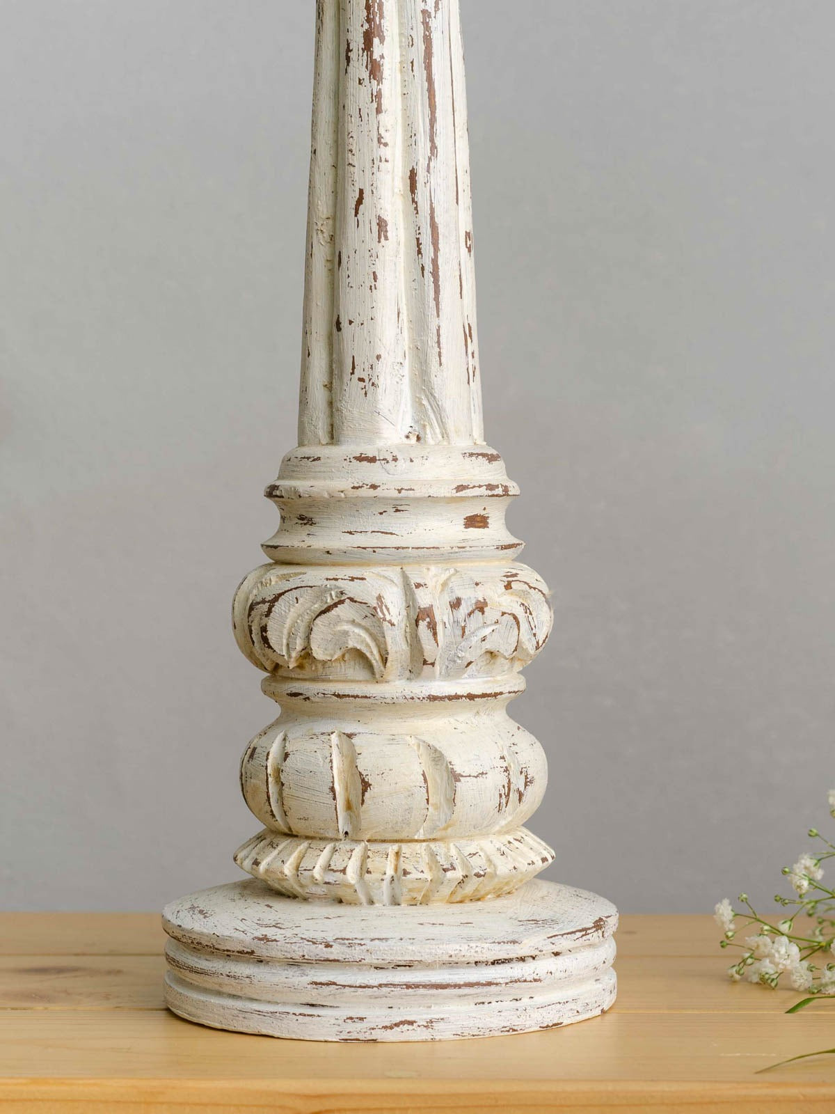 Retro Candle Holders White-Set of 2 - J.L.HOME DECOR