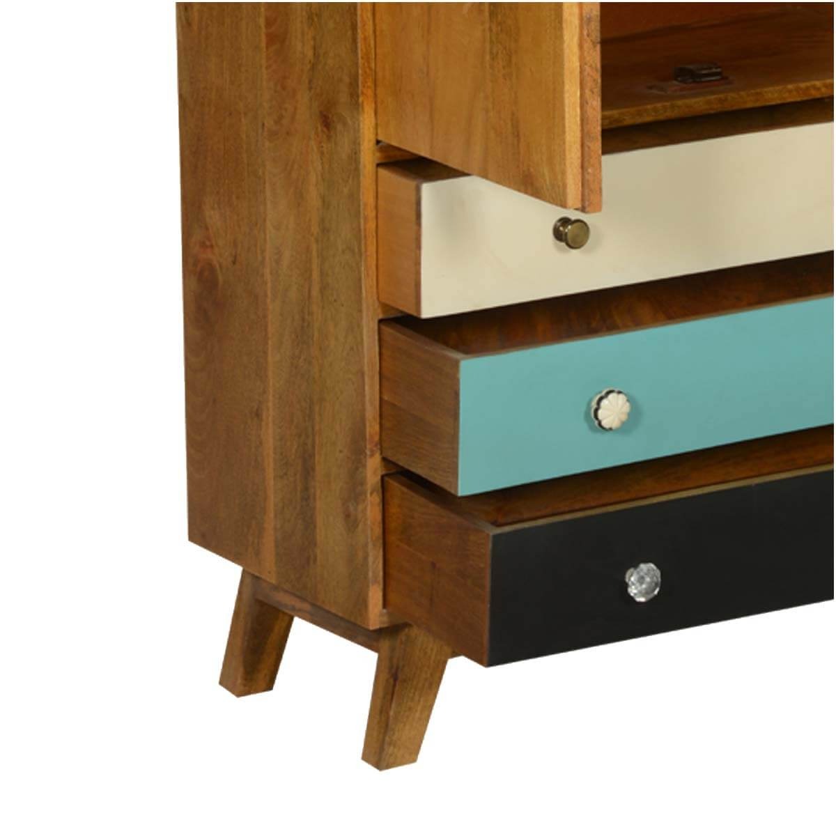 Solid Wood Wardrobe In Natural Finish - J.L.HOME DECOR