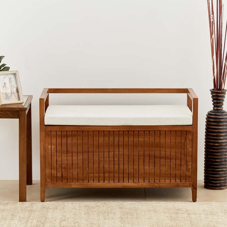 Mango Wood Bench with Storage - J.L.HOME DECOR