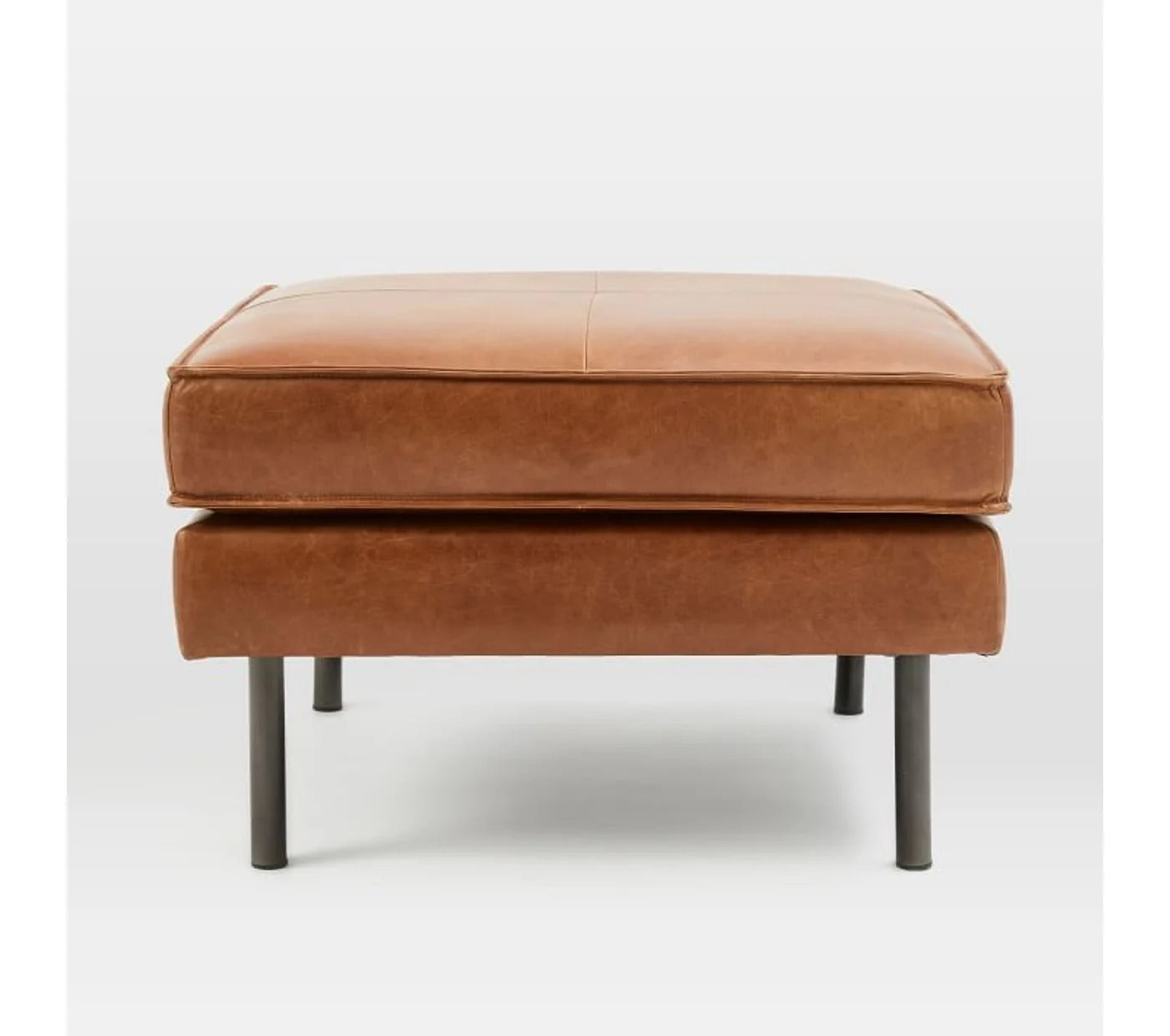 Axel Leather Ottoman - J.L.HOME DECOR