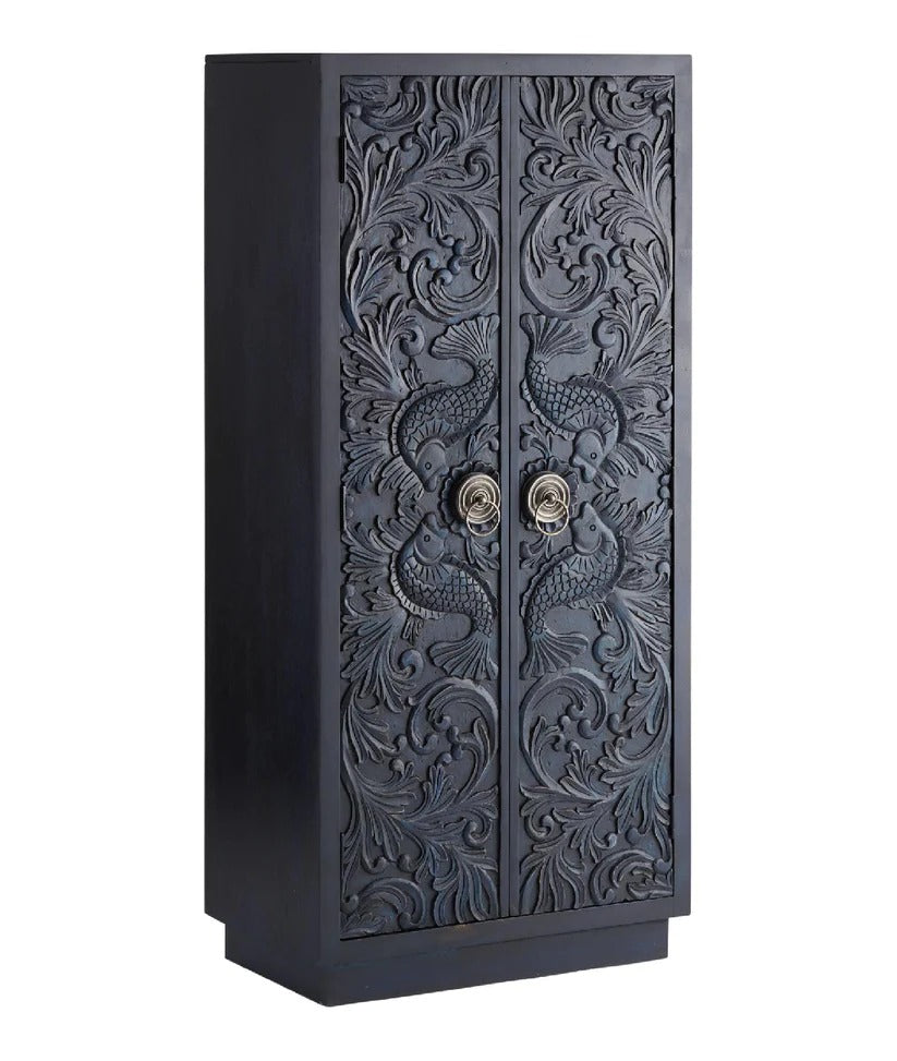 Matsya Hand Carved Wardrobe - J.L.HOME DECOR